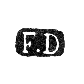Master's Mark of Johann Friedrich Drewsen - Leningrad - initials "F.D"