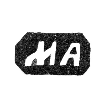 Maker's Mark of Mikhail Andreev - Moscow - initials "MA" - 1867-1884