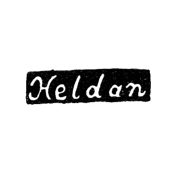 Master's Mark Heldan Anders - Leningrad - initials "Heldan"