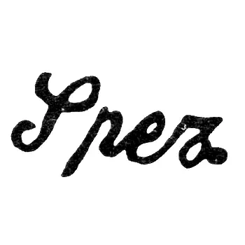 Master's Mark of Adolf Sper - Leningrad - Initials "Sper"