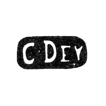 Maker's Mark of Master Dey Christopher - Riga - initials "CDev" - 1729-1748