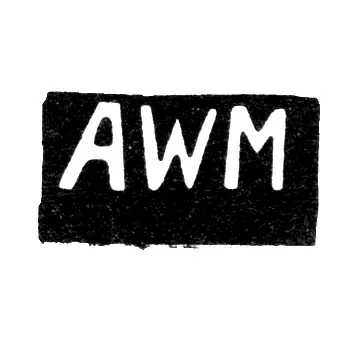 Master's Mark of Waldeman Abraham - Tallinn - Initials "AWM" - 1756-1784