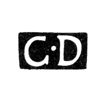 Клеймо мастера Дехио Готтфрид Эрхард - Таллин - инициалы "GD" - 1810-1857 гг.