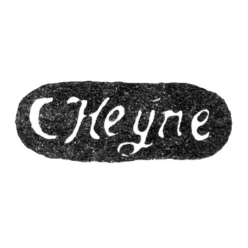 Master's Mark of Karl Heine - Leningrad - initials "C Heyne"