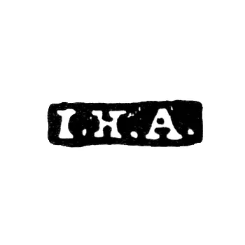 Master's Mark of Akerblom Johann Henrik - Leningrad - initials "I.H.A."