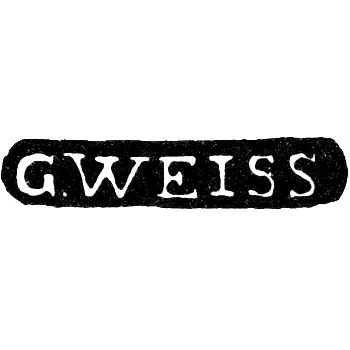 Master's Mark of Gustav Weiss - Leningrad - Initials "G.WEISS" - 1782-1791