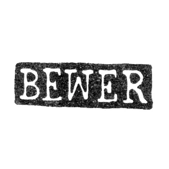 Master's Mark of Bevert Johann Hermann - Leningrad - initials "BEWER"