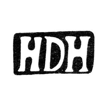 Master's Mark of Hermann Hans Dietrich - Tartu - Initials "HDH" - 1815-1854