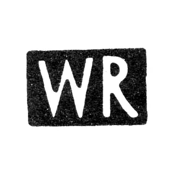 Клеймо мастера Рейнхард Вильгельм - Таллин - инициалы "WR" - 1858 г.