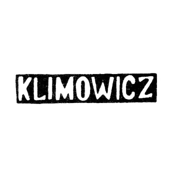 Klimovich Master's Hallmark - Minsk - initials "KLIMOWICZ" - 1889