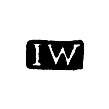 Клеймо мастера Варьюс Иоган - Ленинград - инициалы "IW"