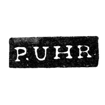 Master's Mark of Peter Uhrveder - Leningrad - initials "P.UHR"