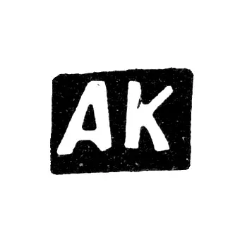 Hallmark of an Unknown Moscow Master - Initials "AK" - 1874