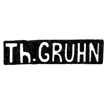 Master's Mark of T. Grün - Riga - initials "Th.GRUHN" - early 20th century