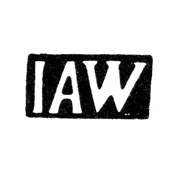 Клеймо мастера Вигрен Иоган Андреас - Хапсал - инициалы "IAW" - 1824 г.