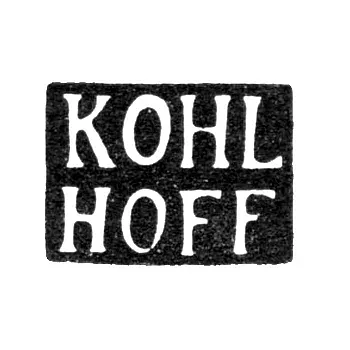 Master's Mark of Johann Daniel Kohlhoff I - Tallinn - initials "KOHL HOFF" - 1780-1800