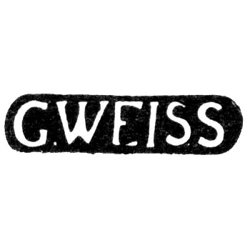 Клеймо мастера Вейс Густав - Таллин - инициалы "G.WEISS" - 1791-1818 гг.