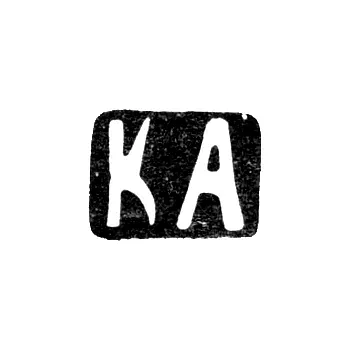 Hallmark of an Unknown Master from Ordzhonikidze - Initials "KA" - 1908-1917