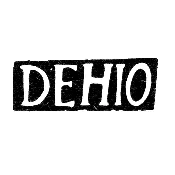 Master's Mark of Dehio Johann Gottfried - Tallinn - initials "DEHIO" - 1771-1790