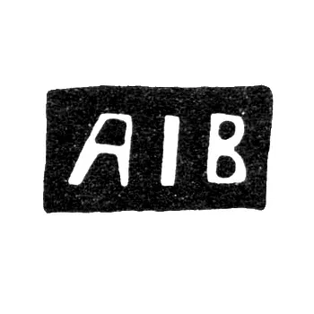 Клеймо неизвестного мастера Тарту - инициалы "AIB" - 1862 г.