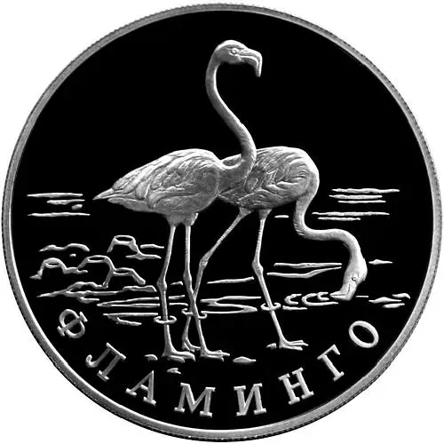 1 рубль 1997, ЛМД, фламинго Proof