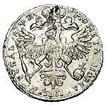 1 рубль 1720, K, портрет в наплечниках, без пальмовой ветви на груди