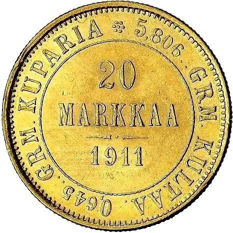 20 марок 1911, L