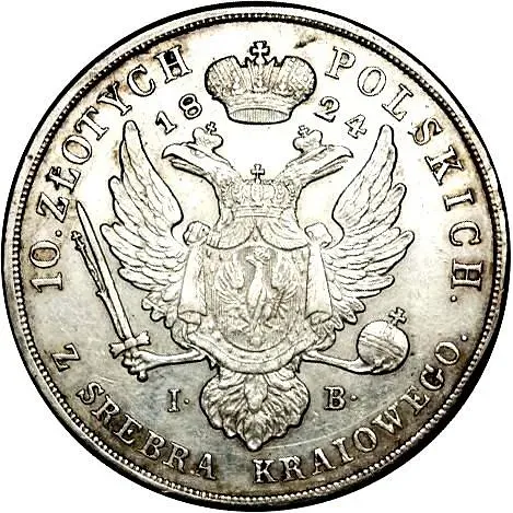10 злотых 1824, IB