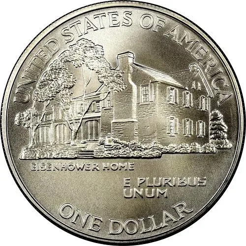 1 доллар 1990, W, Эйзенхауэр [США]