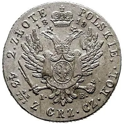 2 злотых 1818, IB