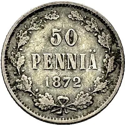 50 пенни 1872, S