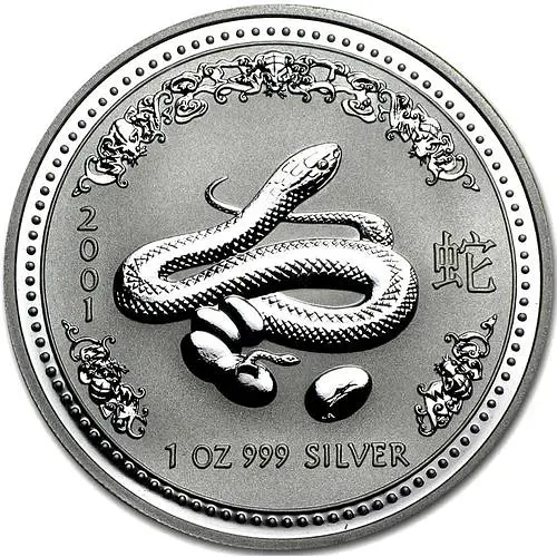 1 доллар 2001, год змеи [Австралия]