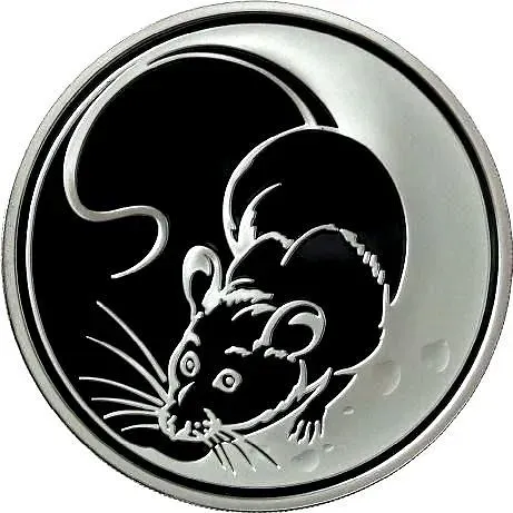 3 рубля 2008, ММД, крыса Proof