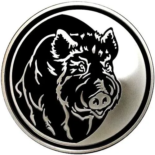 3 рубля 2007, ММД, кабан Proof