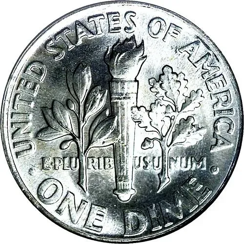 10 центов 1961, без обозначения монетного двора [США]