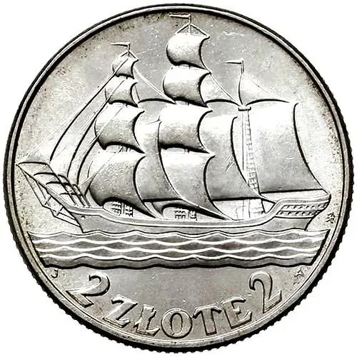 2 злотых 1936, морской порт Гдыня [Польша]