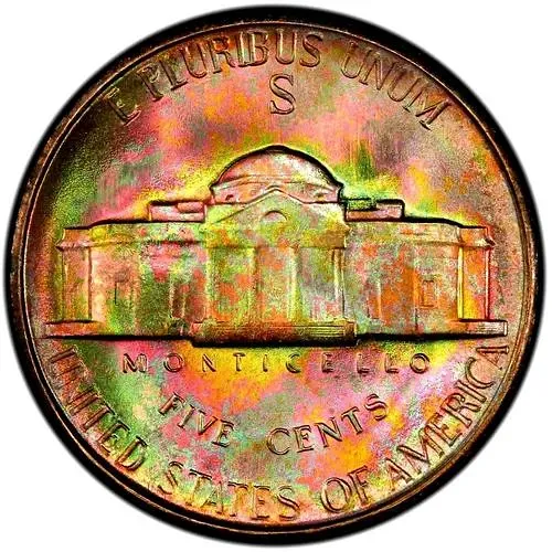 5 центов 1945, S, Томас Джефферсон [США]