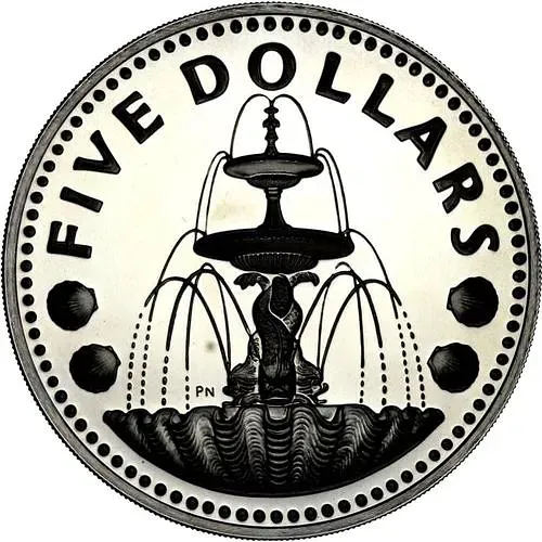 5 долларов 1974 [Барбадос] Proof