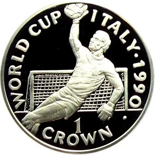 1 крона 1990, вратарь [Гибралтар] Proof