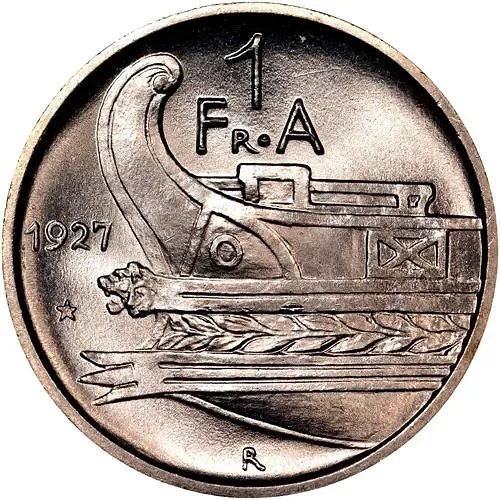 1 франк 1927 [Албания]