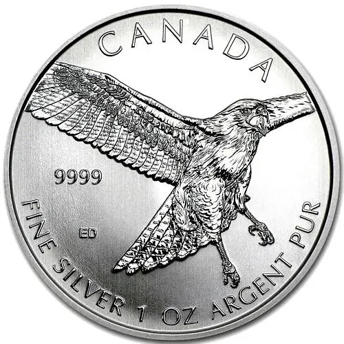 5 долларов 2015, краснохвостый сарыч [Канада]