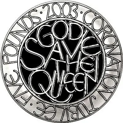 5 фунтов 2003, 50 лет коронации королевы Елизаветы II [Великобритания] Proof