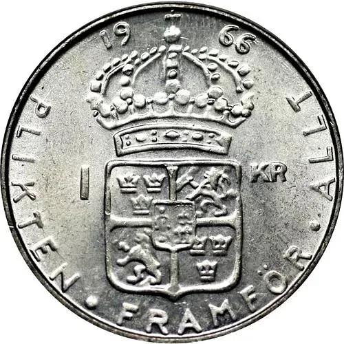 1 крона 1966, U [Швеция]