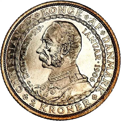 2 кроны 1906, Кристиан IX - Фредерик VIII [Дания]