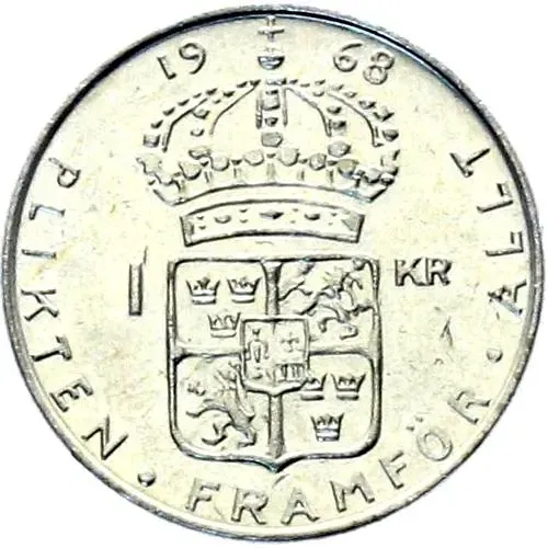 1 крона 1968, U [Швеция]