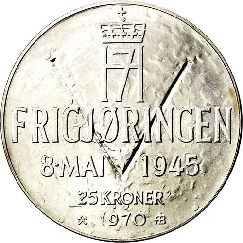 25 крон 1970, освобождение Норвегии [Норвегия]