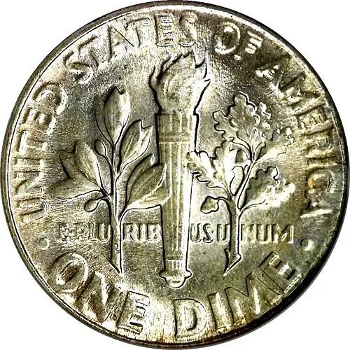 10 центов 1951, без обозначения монетного двора [США]