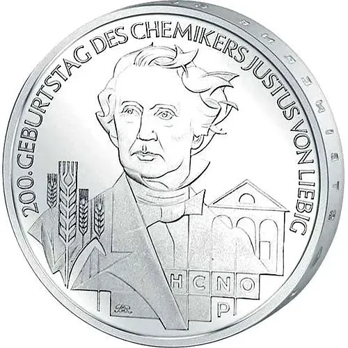 10 евро 2003, J, Юстус фон Либих [Германия]
