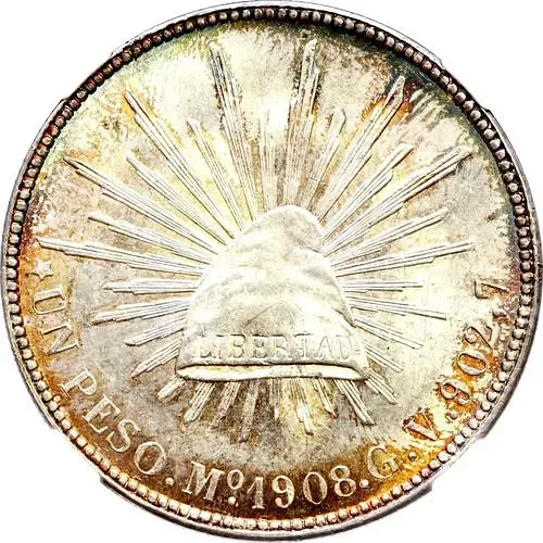 1 песо 1908 [Мексика]