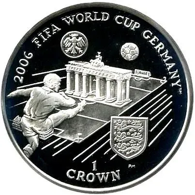 1 крона 2005, ЧМ по футболу в Германии [Остров Мэн] Proof